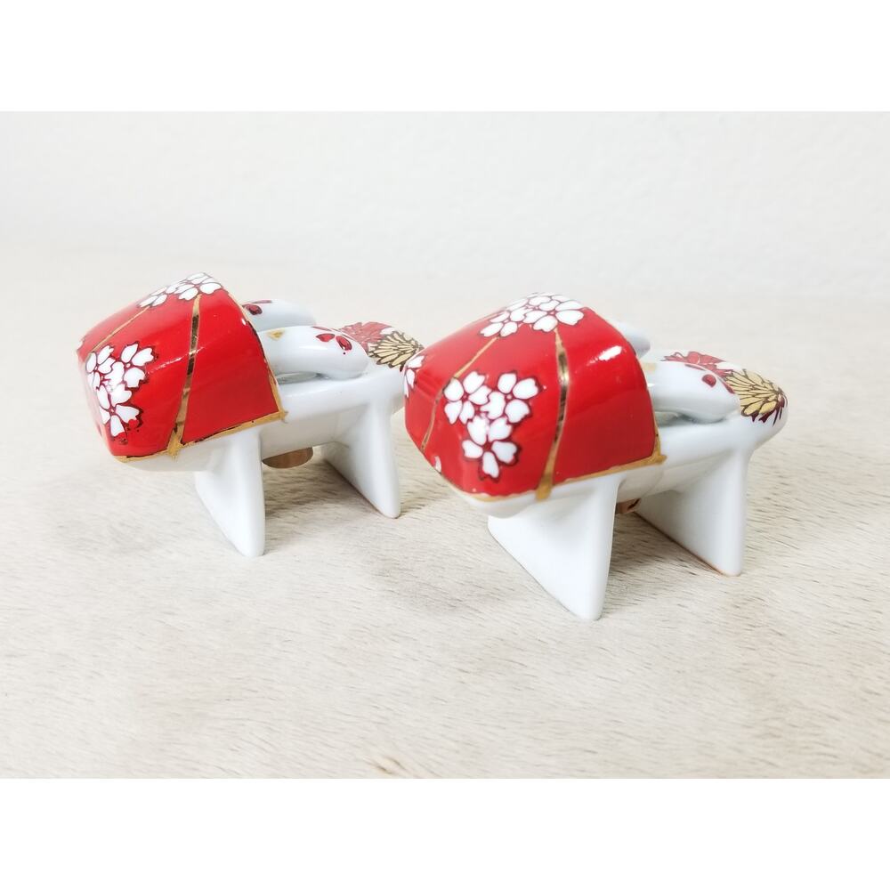 Geisha Clog Sandals Salt & Pepper Shakers Geta Shoes Ceramic 2 1/2" Vintage